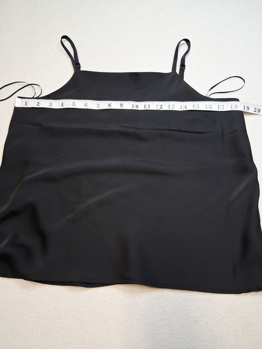 Women's Satin Cami Tank Tops - Black and Cream - Picture 4 of 8